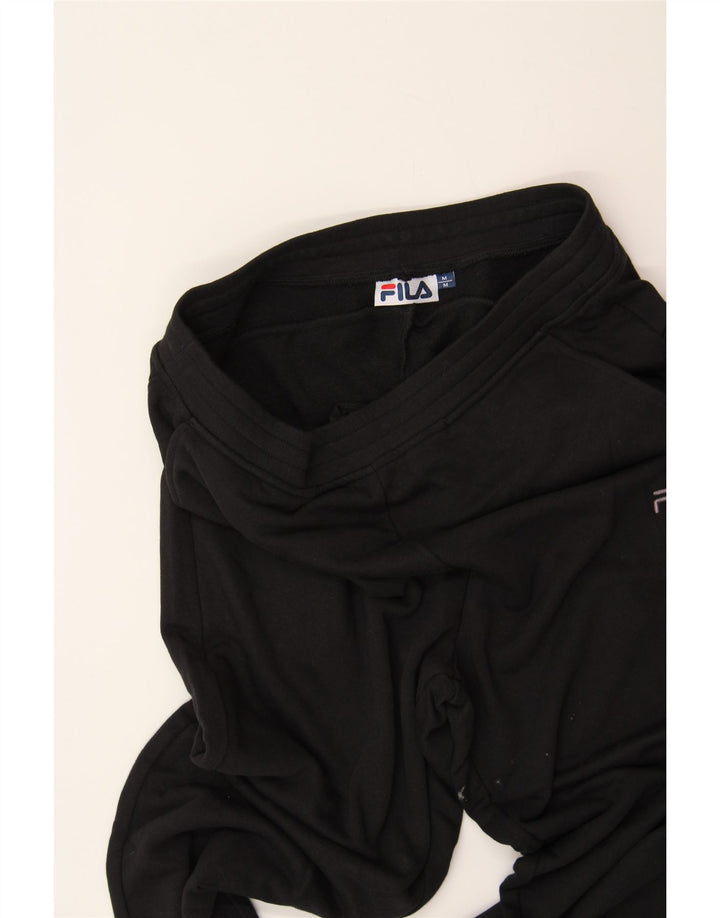 FILA Womens Tracksuit Trousers Joggers UK 14 Medium  Black Vintage Fila and Second-Hand Fila from Messina Hembry 