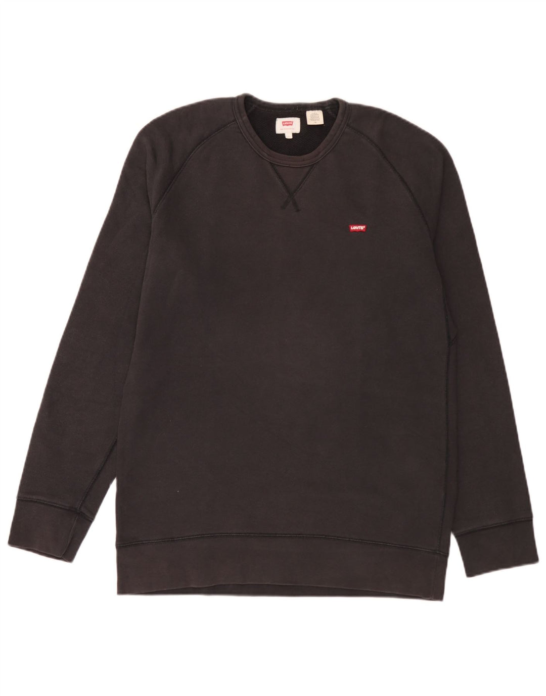 Levi's Uomo Felpa Maglione Grande Cotone Nero