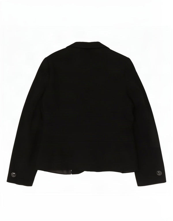 Giacca blazer a 2 bottoni Marks & Spencer da donna UK 12 poliestere nero medio