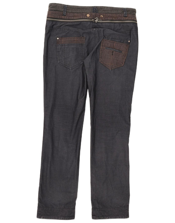 Desigual Uomo Slim Jeans W36 L34 Blu Gessato Cotone