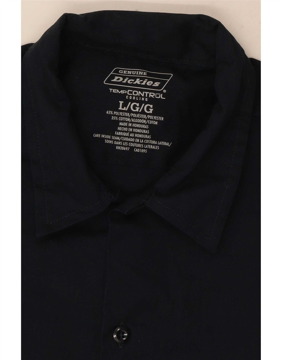 Dickies Camicia a maniche corte da uomo Large in poliestere blu navy