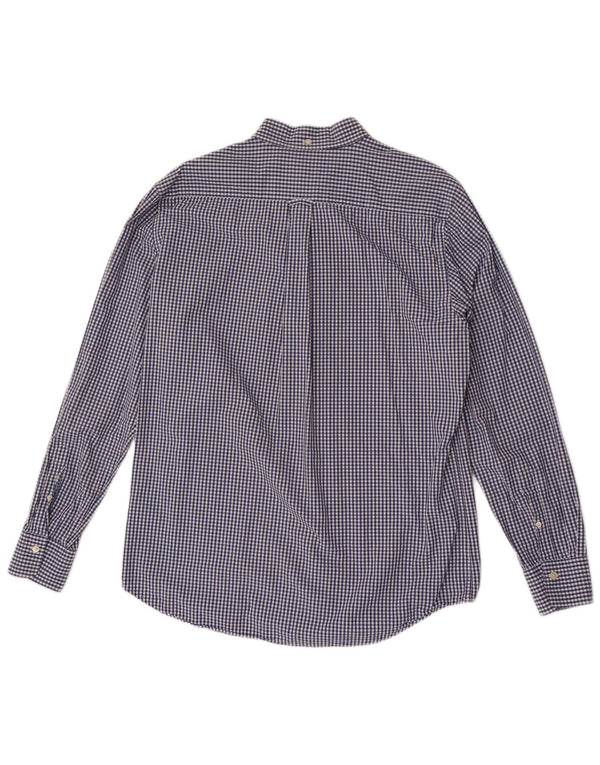 Gant Camicia da uomo vestibilità regolare taglia 41/42 16 1/2 grande percalle blu navy