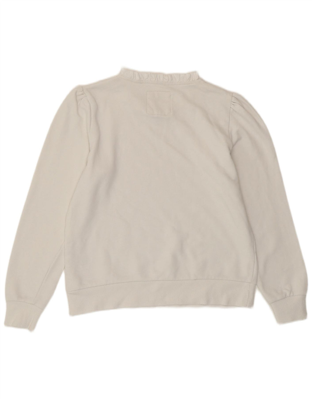CREW CLOTHING Felpa da donna Maglione UK 12 Cotone bianco medio