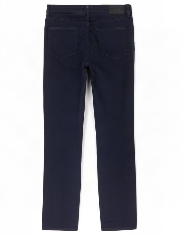 Pantaloni casual dritti da uomo Marks & Spencer W34 L33 cotone blu navy