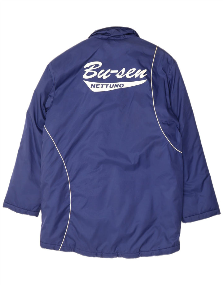 Giacca a vento grafica da uomo Adidas UK 38/40 poliestere blu medio