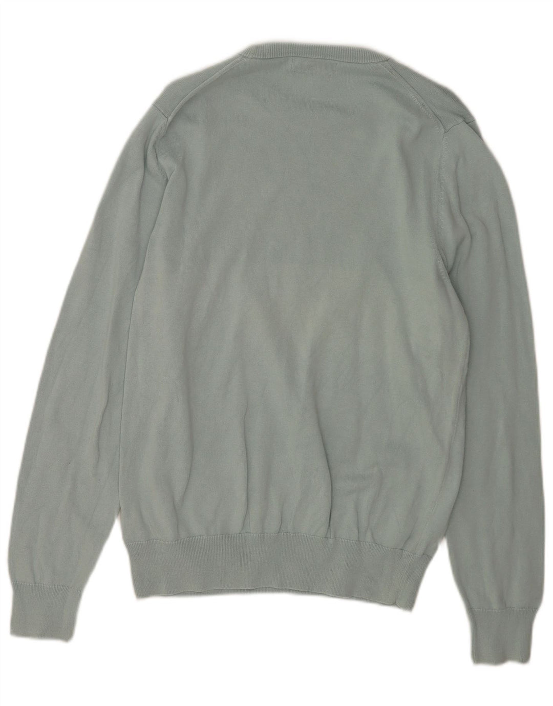 Maglione maglione girocollo da uomo Marks & Spencer in cotone blu medio