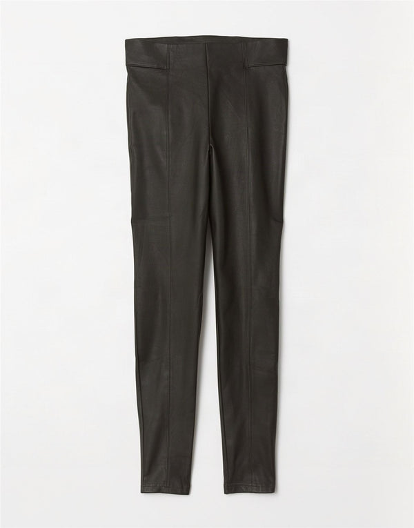 Leggings in ecopelle Marks & Spencer da donna UK 12 Poliestere kaki medio