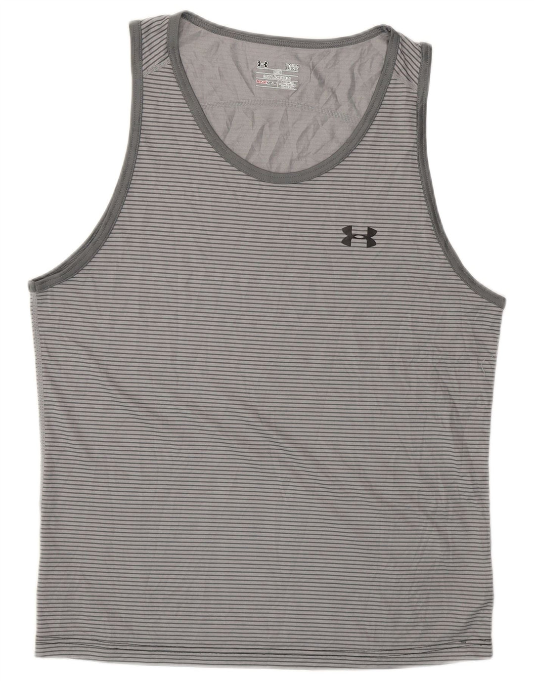 Under Armour Mens Heat Gear Gilet Top Large Grigio Gessato Poliestere