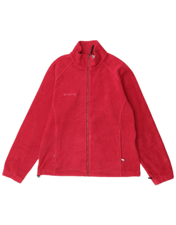 Giacca in pile fodera da donna Columbia UK 14 poliestere rosso medio
