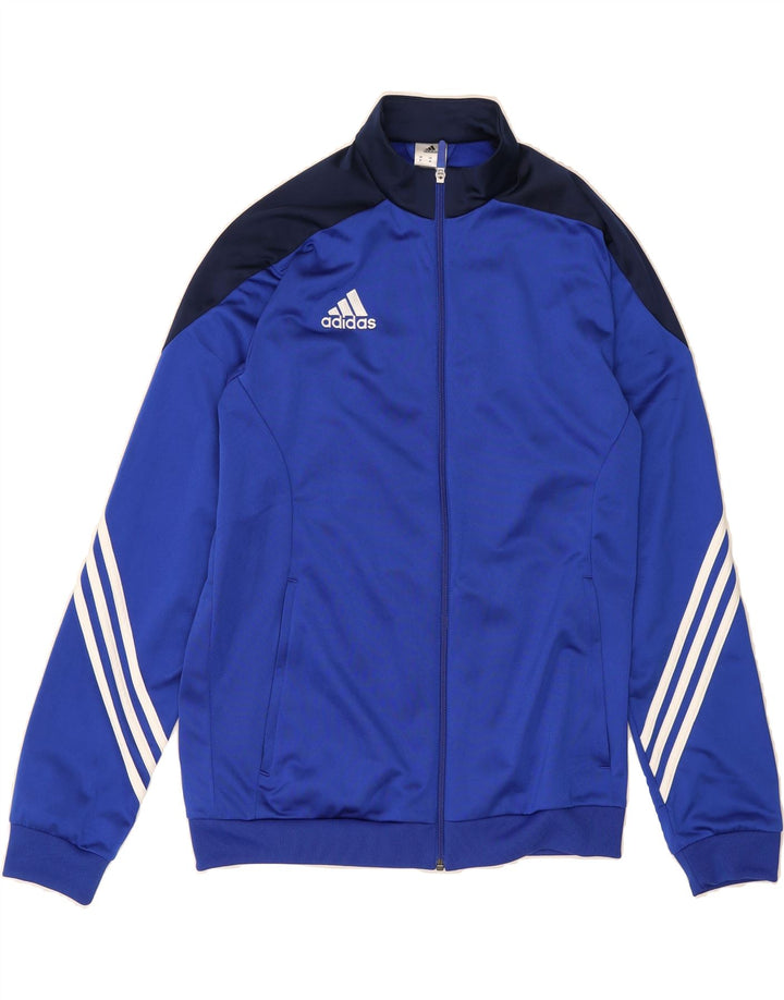 ADIDAS Mens Tracksuit Top Jacket Medium Blue Colourblock Polyester Vintage Adidas and Second-Hand Adidas from Messina Hembry 