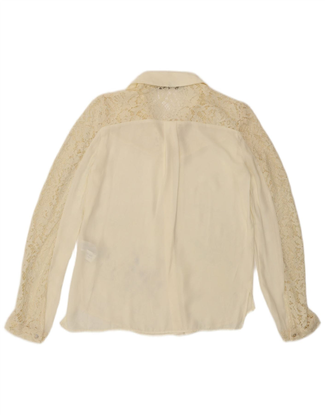 Camicia/Blusa Donna Zara UK 6 XS Bianco Sporco Poliestere