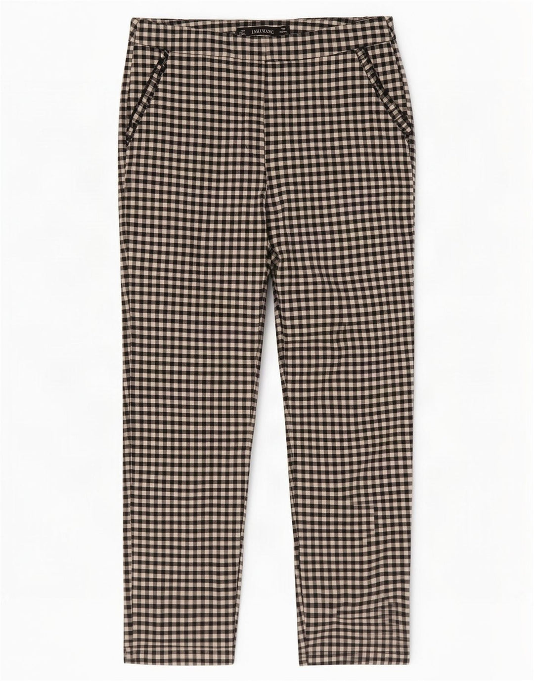 Pantaloni corti slim da donna Zara medi W28 L26 cotone a quadretti neri