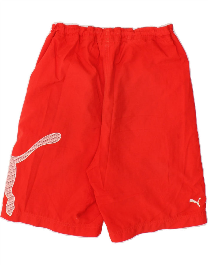 PUMA Boys Graphic Sport Shorts 13-14 Years  XL Red Vintage Puma and Second-Hand Puma from Messina Hembry 