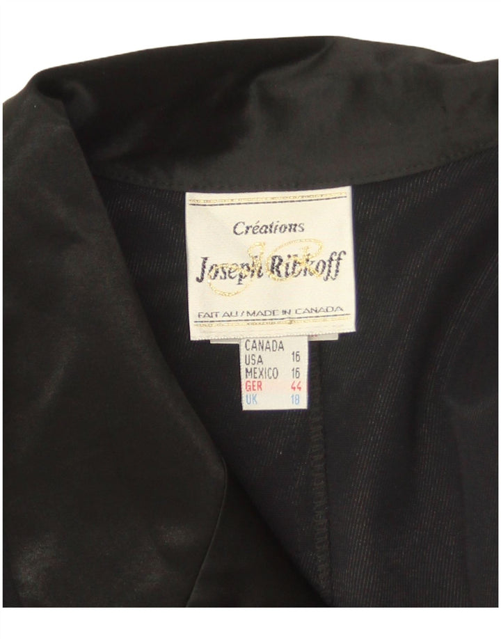 Giacca blazer da donna Joseph Ribkoff UK 18 XL Rayon nero
