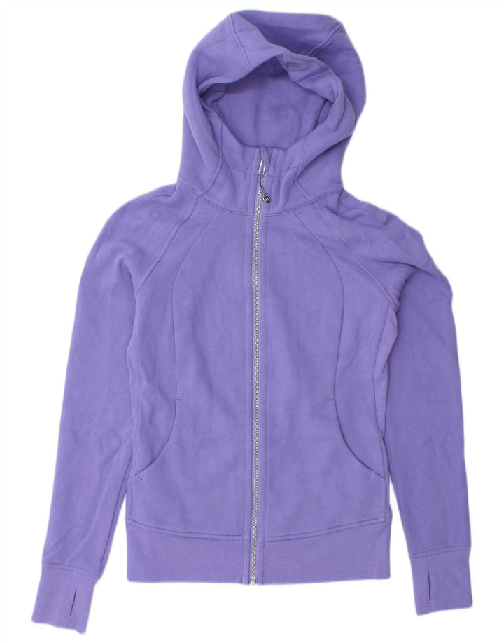 LULULEMON Felpa con cappuccio e zip da donna US 4 Small Viola
