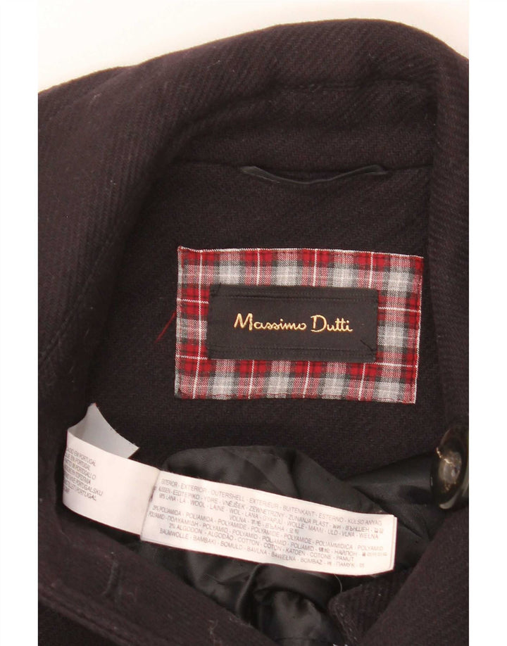 Cappotto doppiopetto militare da donna Massimo Dutti UK 10 piccolo blu navy