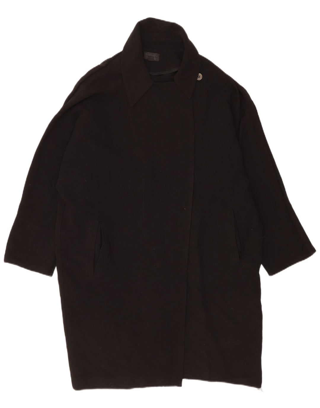 Soprabito oversize da donna Topshop UK 12 poliestere nero medio