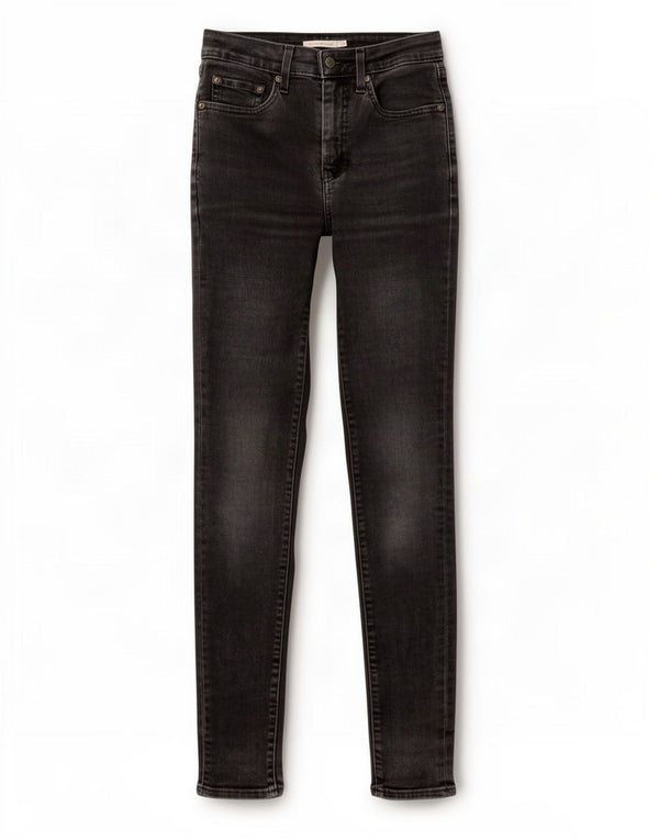 Jeans skinny a vita alta Levi's 721 da donna W27 L32 cotone nero