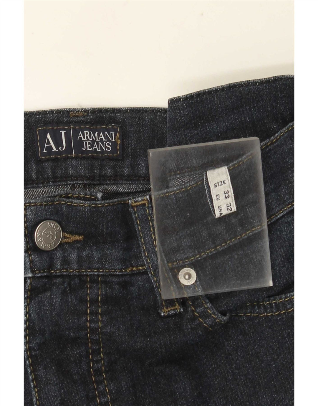 Jeans dritti da donna Armani Jeans W33 L34 Blu navy