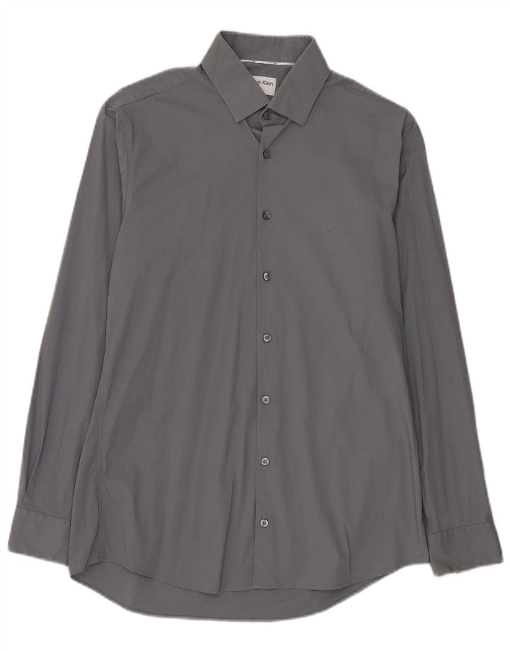 Camicia slim fit da uomo Calvin Klein taglia 39 grigio medio