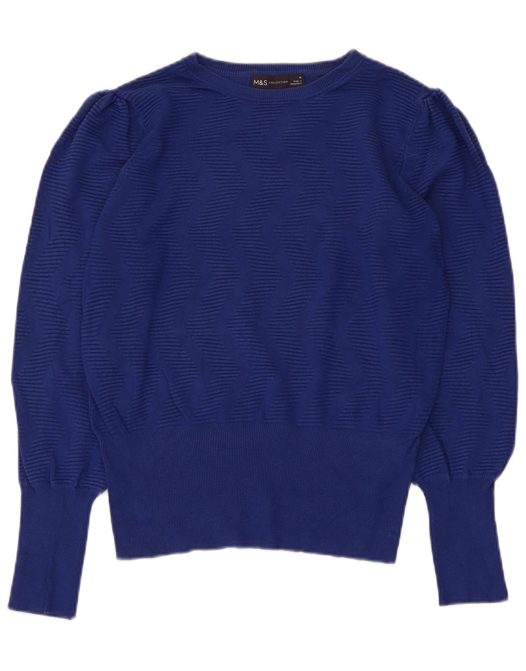 Maglione maglione con scollo a barca da donna Marks & Spencer UK 12 medio blu navy