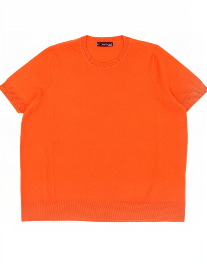 Maglione maglione girocollo da donna Marks & Spencer UK 20 2XL Arancione