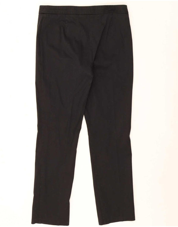 Marks & Spencer Womens Slim Casual Trousers UK 14 Large W32 L28 Black