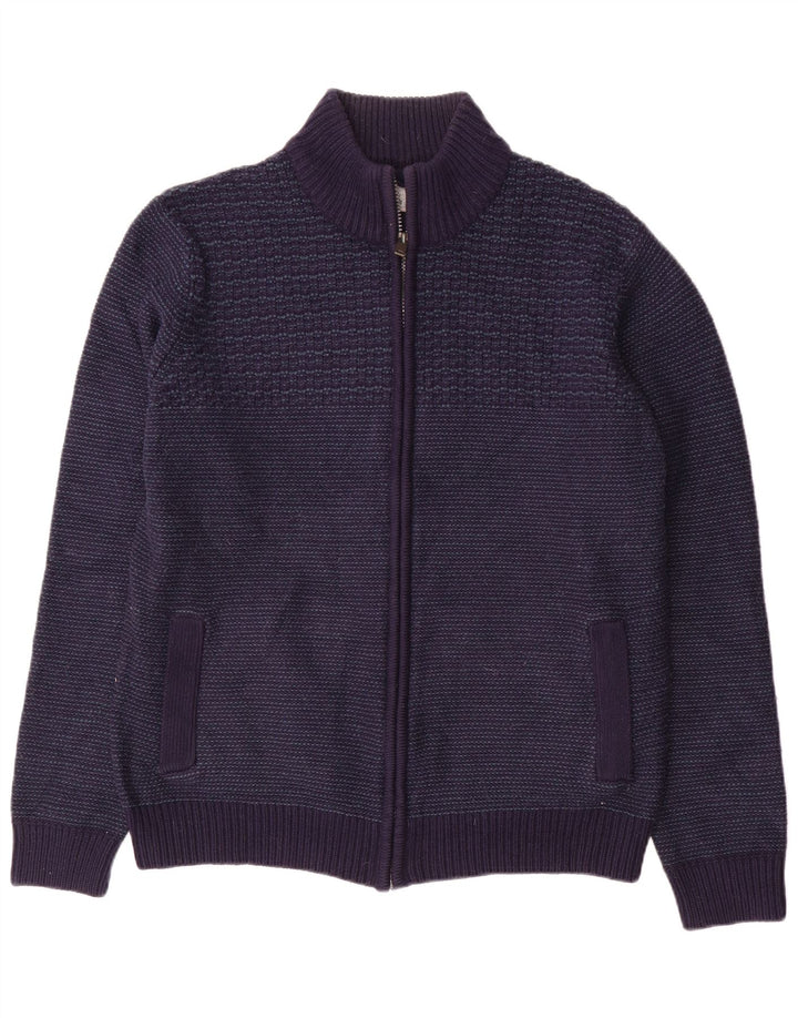 Maglione cardigan vestibilità regolare da uomo Marks & Spencer medio blu navy acrilico