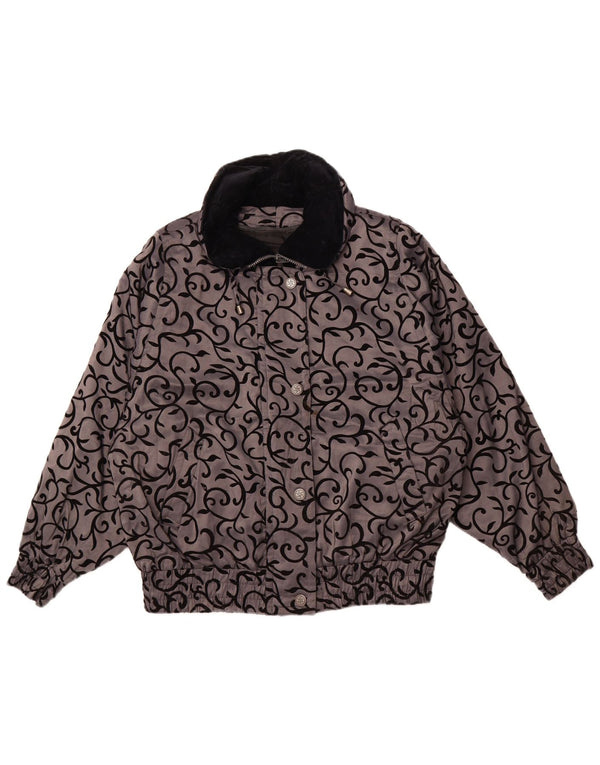 Giacca a vento oversize da donna LONDON FOG UK 14 Grigio medio floreale