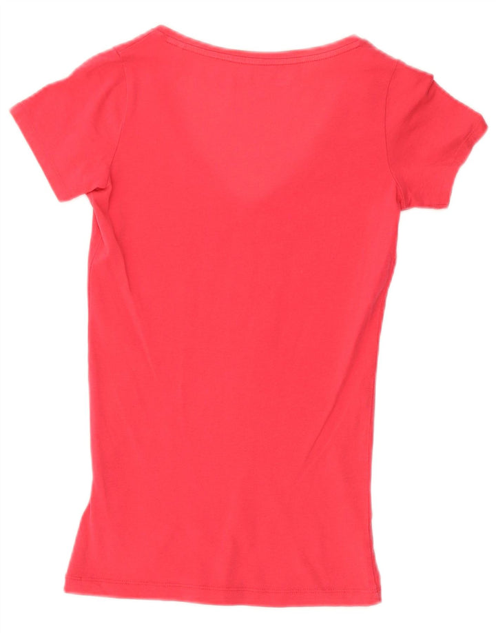 T-shirt grafica da donna GUESS Top UK 4 XS cotone rosa