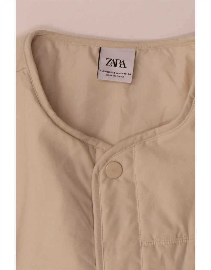 Giacca in pile oversize da donna Zara UK 10 Small Beige Poliestere