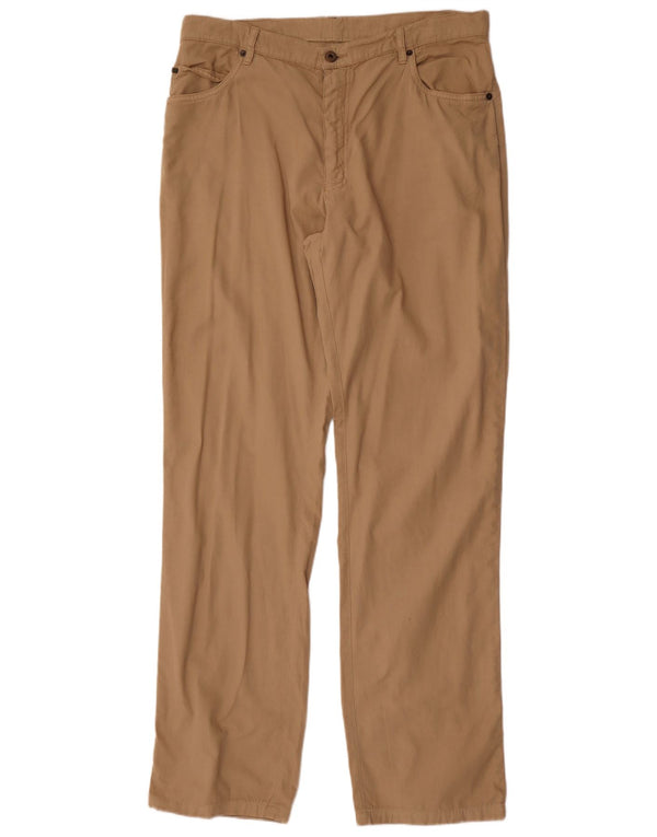 Pantaloni casual dritti da uomo Lacoste taglia 50 XL W34 L34 cotone beige