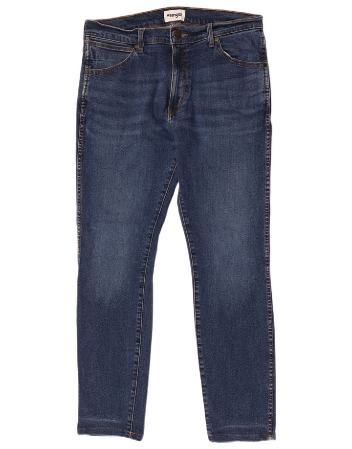 Jeans Wrangler Larston Slim da uomo W33 L32 in cotone blu