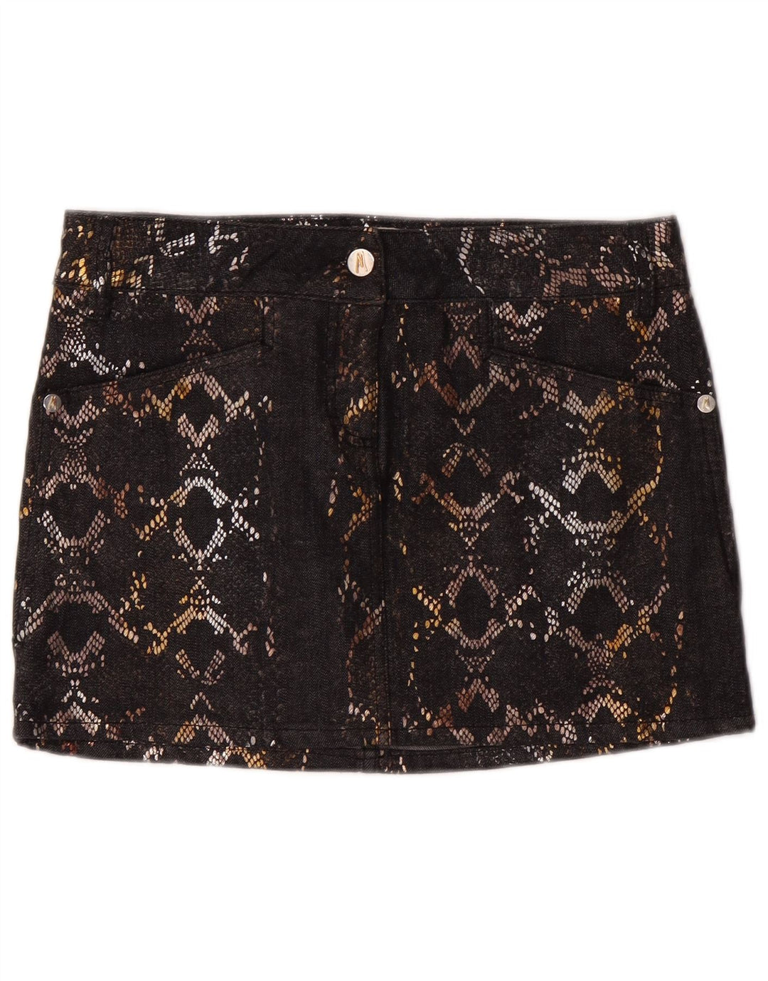 Gonna in denim da donna Guess By Marciano IT 42 media W30 cotone nero