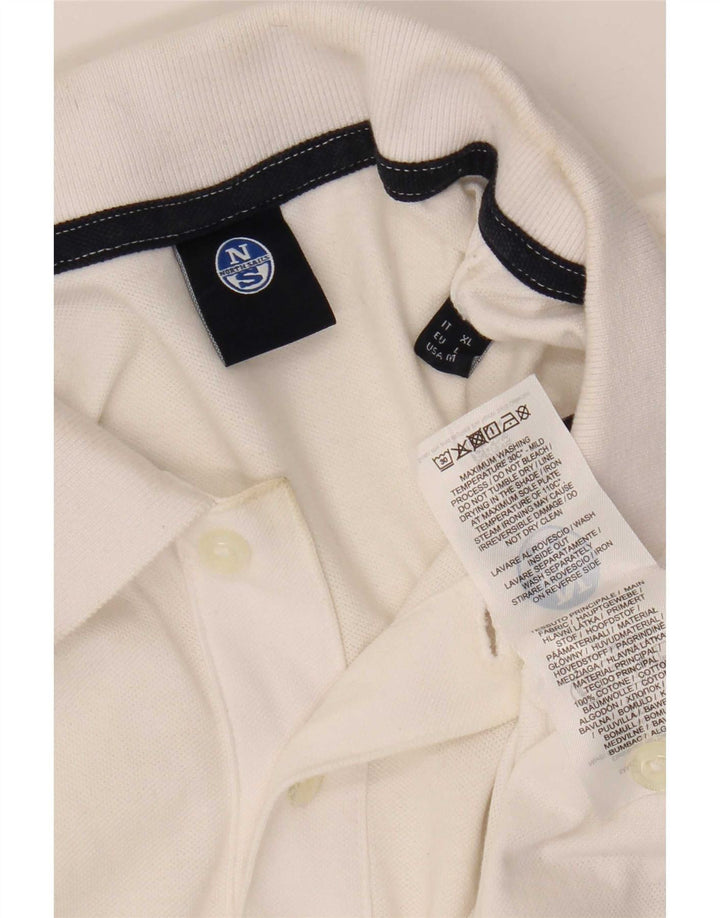 Polo da uomo North Sails grande in cotone bianco