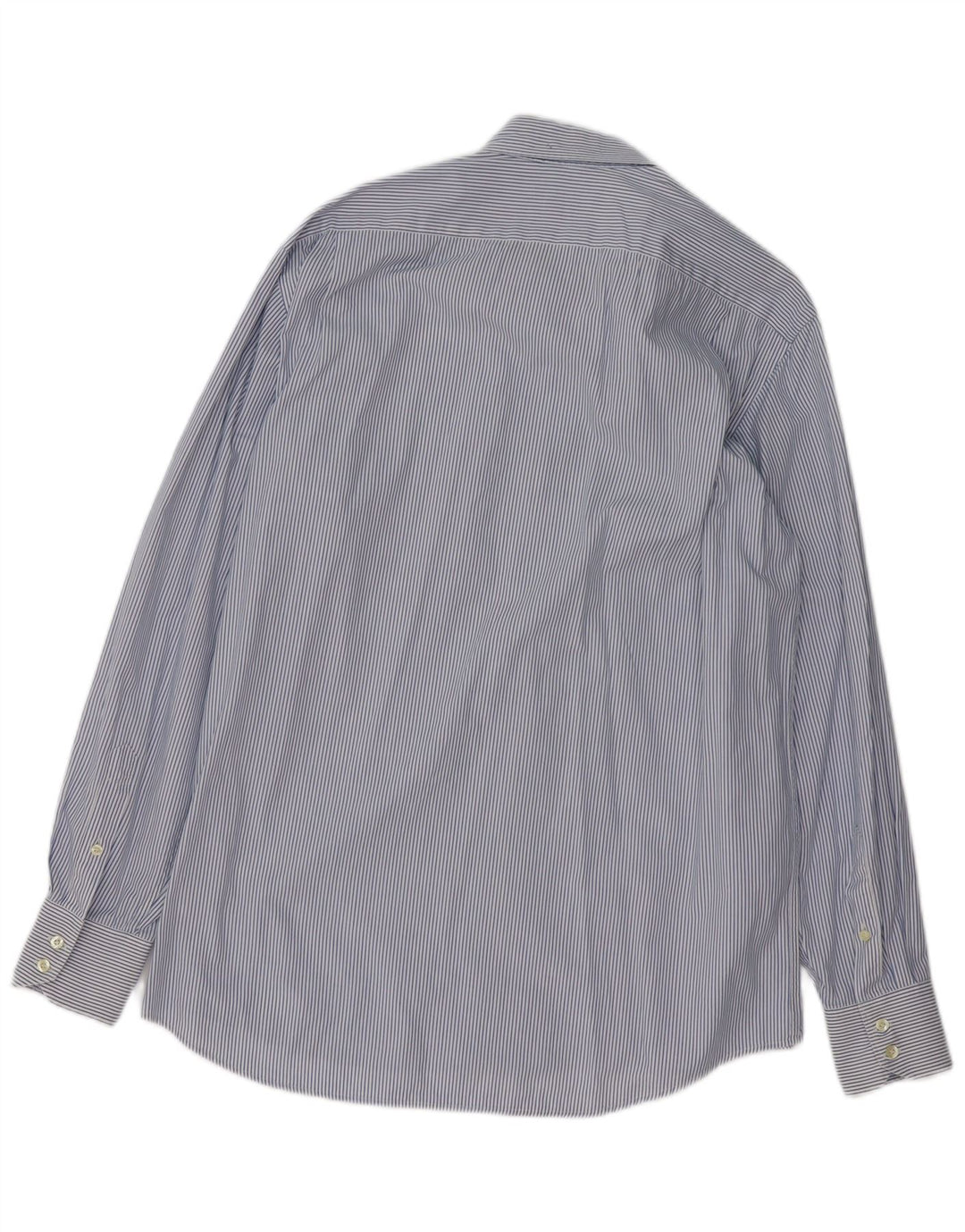 Camicia da uomo LACOSTE taglia 42 grande cotone gessato blu