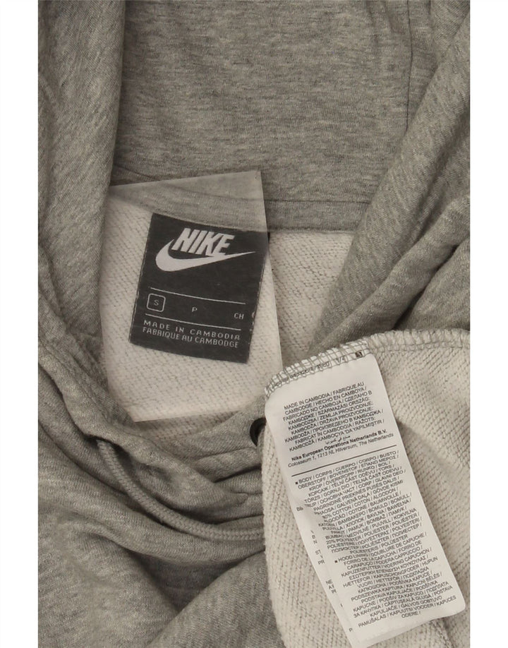 Felpa con cappuccio oversize da donna Nike UK 10 piccola in cotone grigio