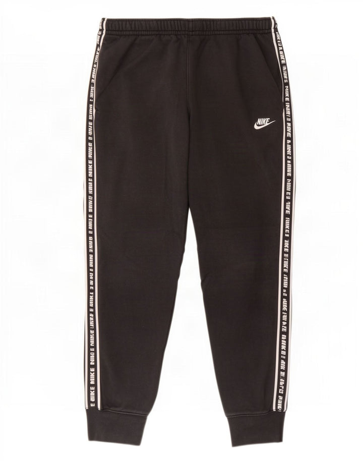Pantaloni da tuta con grafica Nike da uomo, pantaloni da jogging, grandi, cotone nero