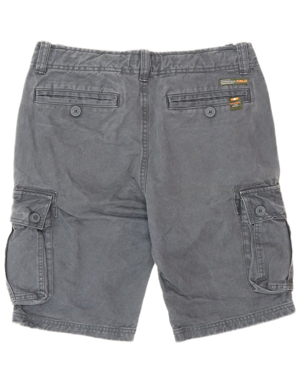 Pantaloncini cargo da uomo SUPERDRY medi W32 in cotone grigio