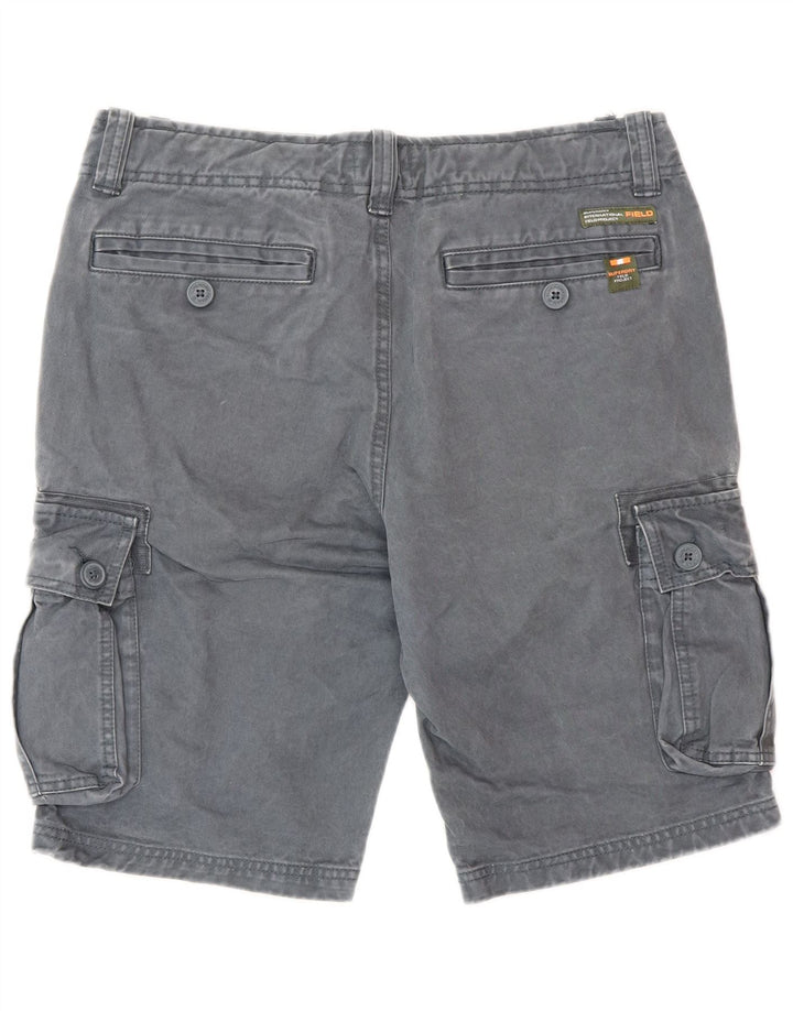 Pantaloncini cargo da uomo SUPERDRY medi W32 in cotone grigio