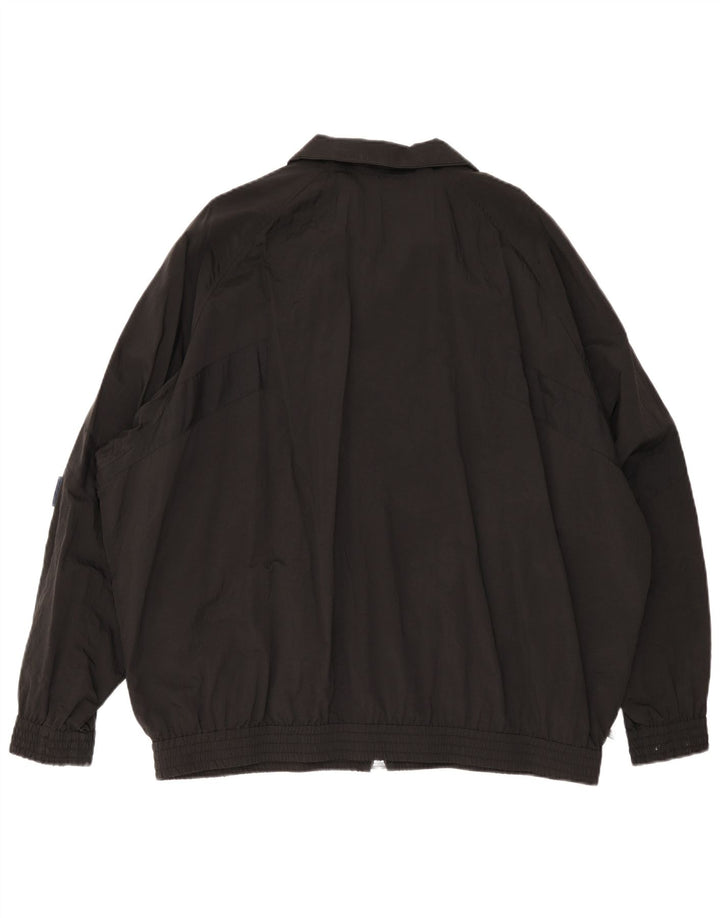 Giacca bomber da uomo vestibilità ampia Adidas UK 42 XL nera in poliammide
