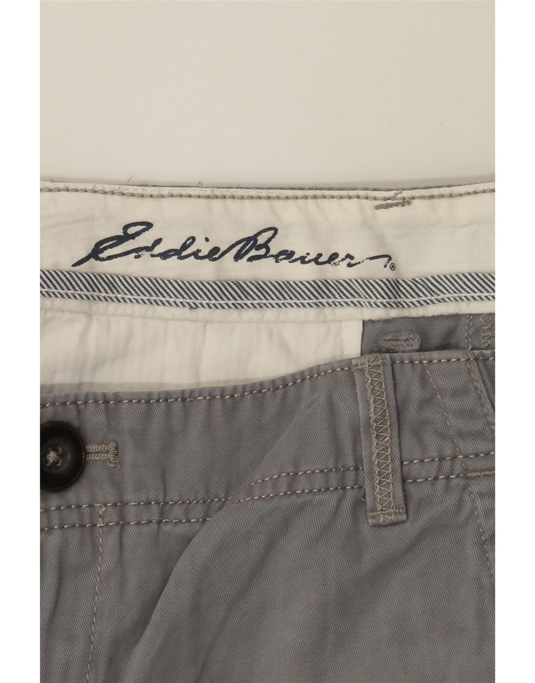 EDDIE BAUER Womens Chino Shorts US 10 Large W32 Grey Cotton Vintage Eddie Bauer and Second-Hand Eddie Bauer from Messina Hembry 