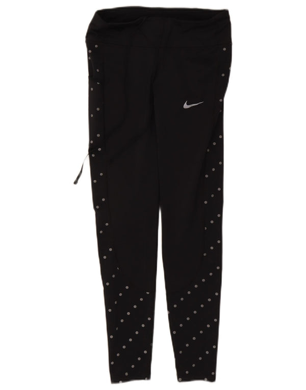 Leggings Nike da donna UK 8 Small poliestere maculato nero