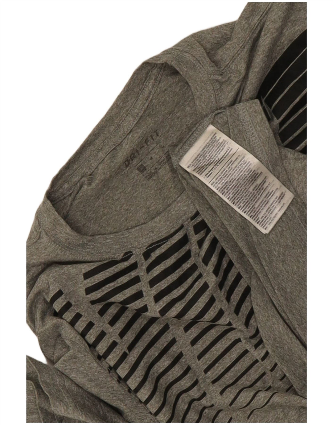 T-shirt grafica Nike Dri Fit da uomo in poliestere chiazzato grigio medio