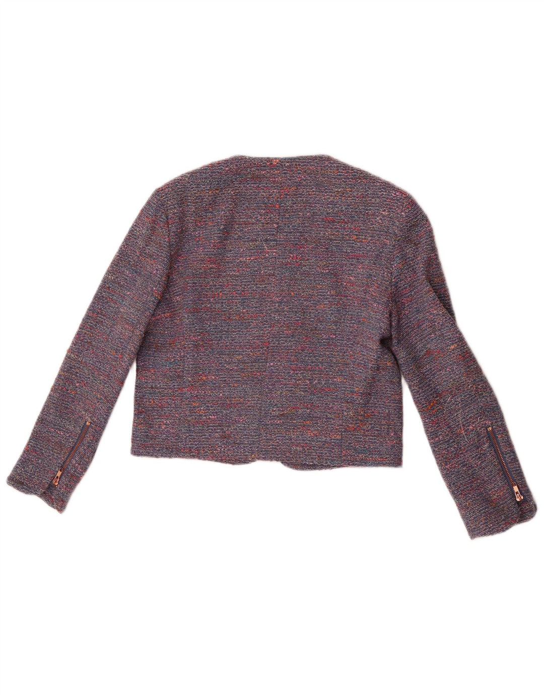 Giacca blazer corta da donna French Connection UK 10 piccola blu screziata