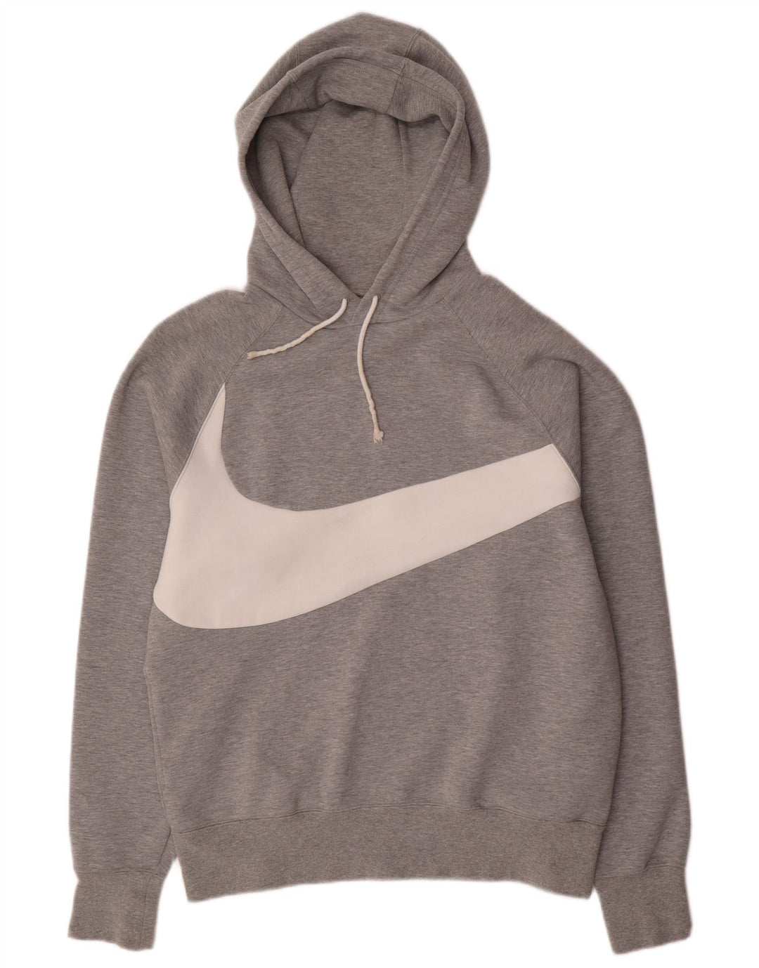 Felpa con cappuccio grafica Nike da uomo in cotone grigio medio