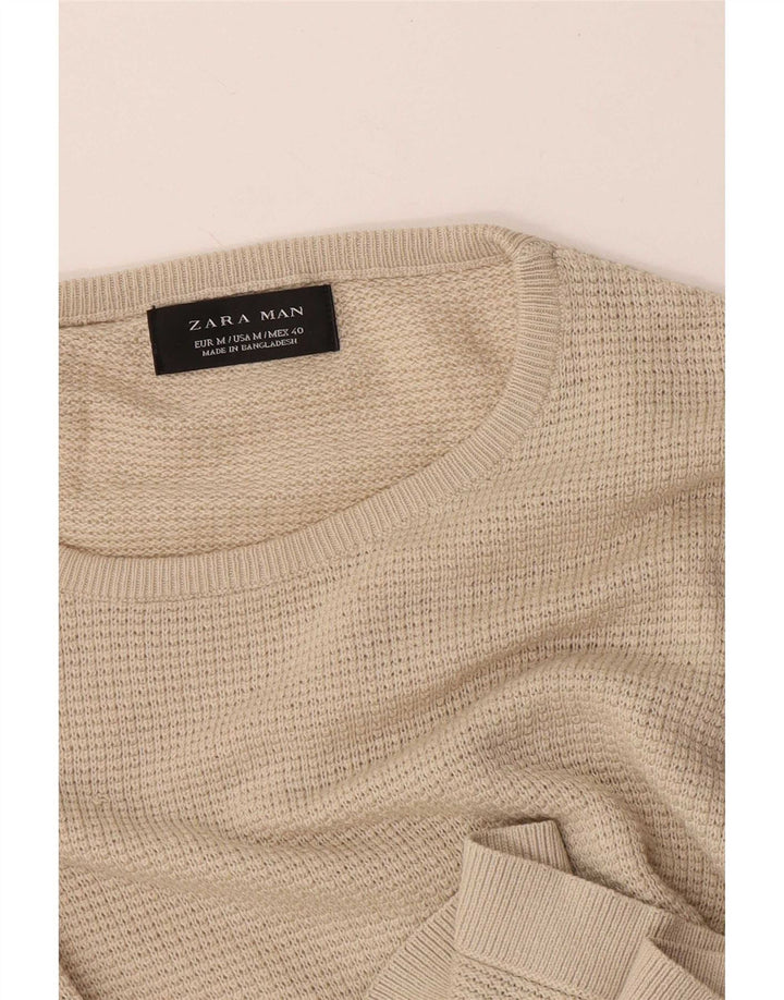 Top Zara da uomo a maniche lunghe beige medio