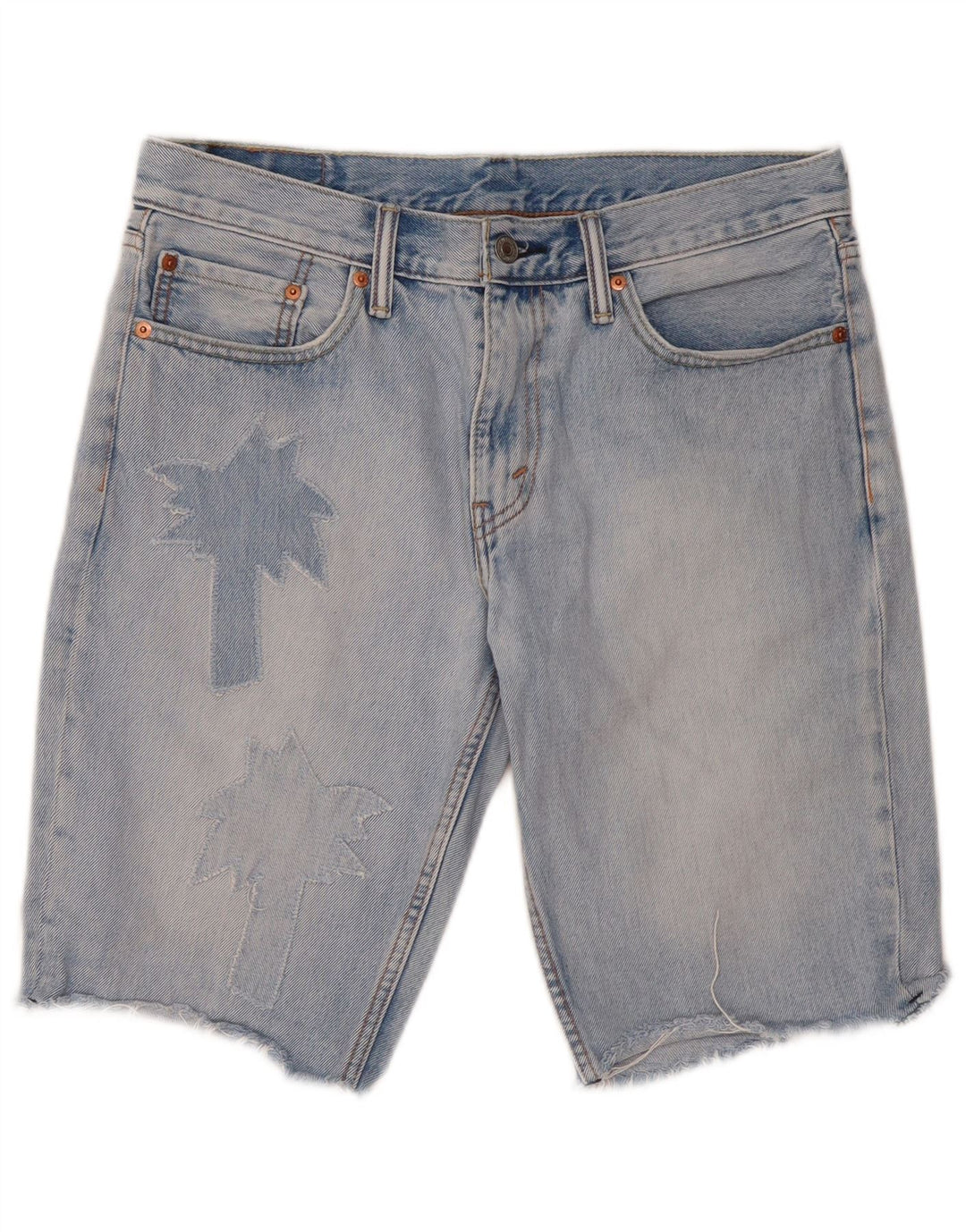 Pantaloncini di jeans grafici Levi's 511 da uomo W33 cotone blu medio