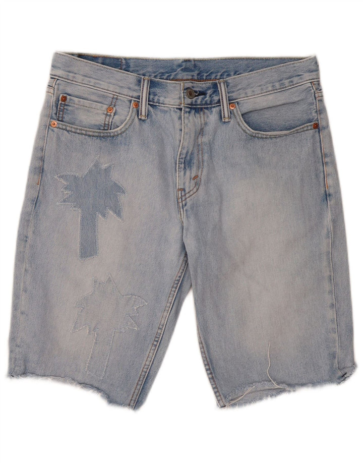 Pantaloncini di jeans grafici Levi's 511 da uomo W33 cotone blu medio