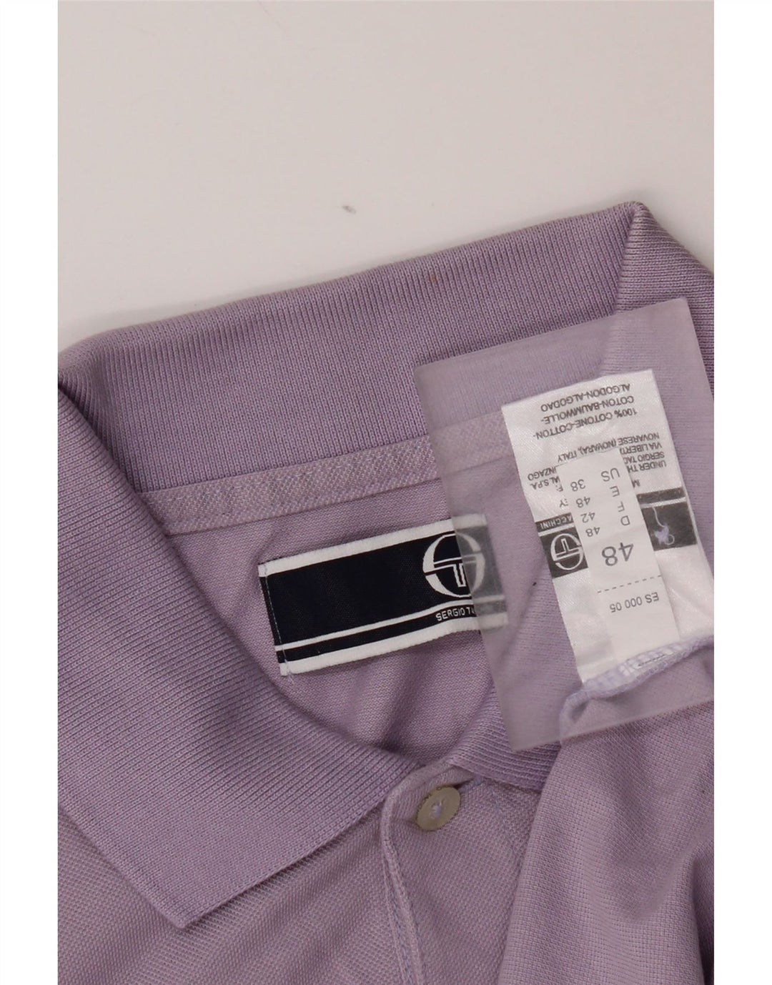 Polo Uomo Sergio Tacchini IT 48 Viola Medio Cotone